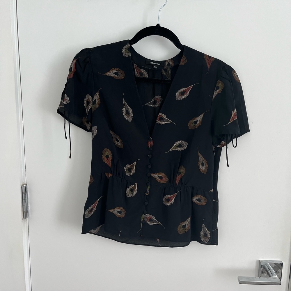 Madewell Silk Button Down Shirt size 2